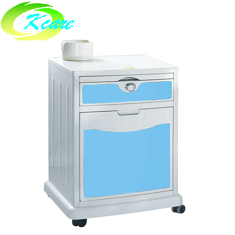 Azure abs hospital bedside cabinet with four wheel KS-C25a