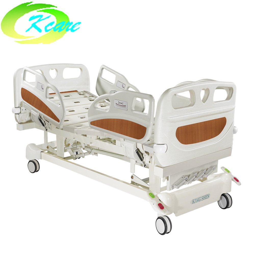 Manual 5 Functions Hospital Bed with Superior Small PP Side Rail & Wheels KS-S501yh