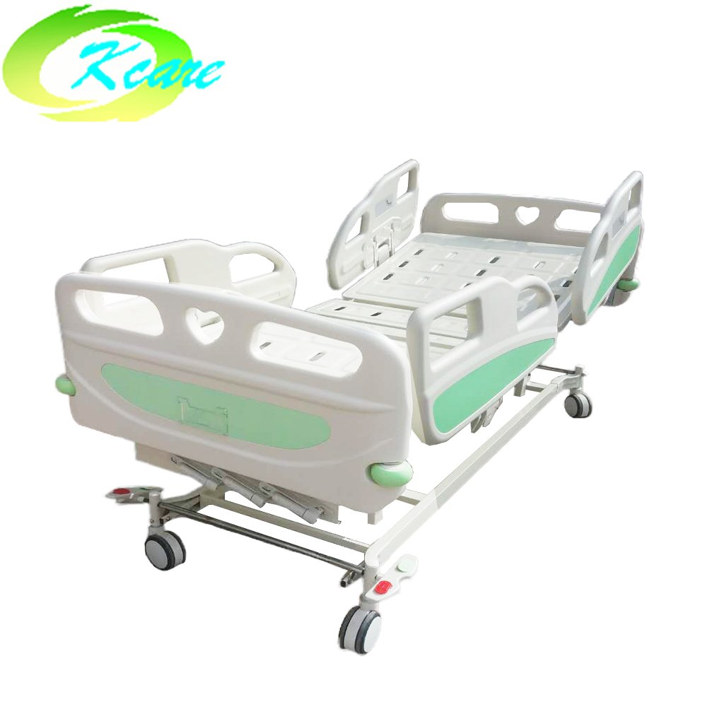 Manual 3 Cranks Vertical Hospital Lift up Bed with PP Side Rail KS-S303yh