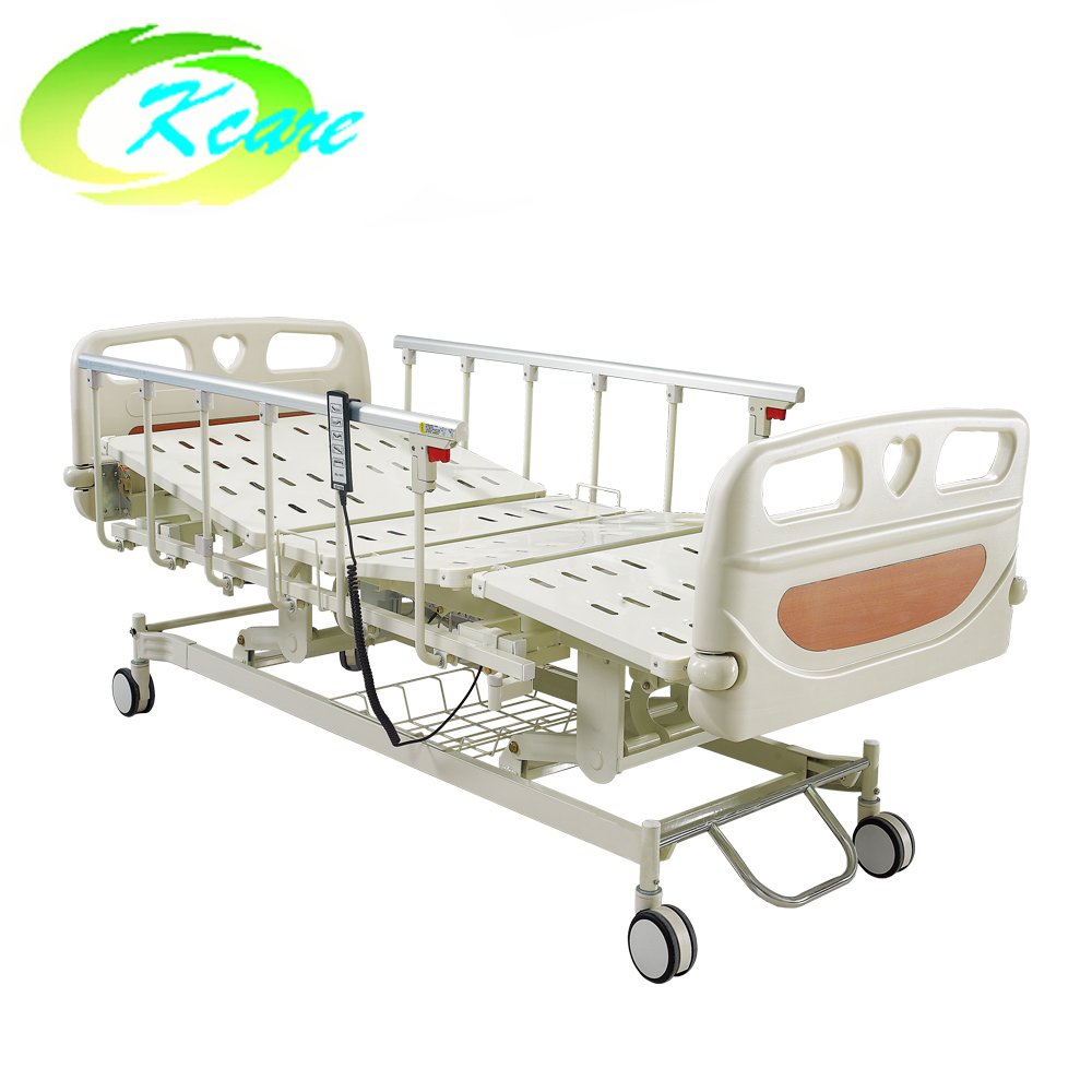 Aluminum Guardrail Electrical Five-Functions Hospital Bed with Central Lock Castor GS-858(C)