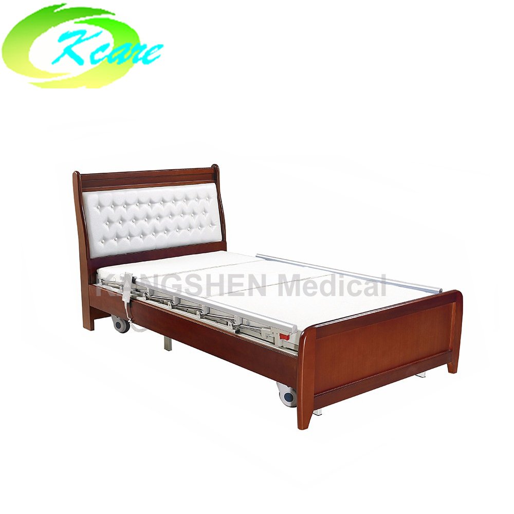 Deluxe solid wood frame electric 3 function elderly home care bed GS-806