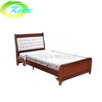 Deluxe solid wood frame electric 3 function elderly home care bed GS-806
