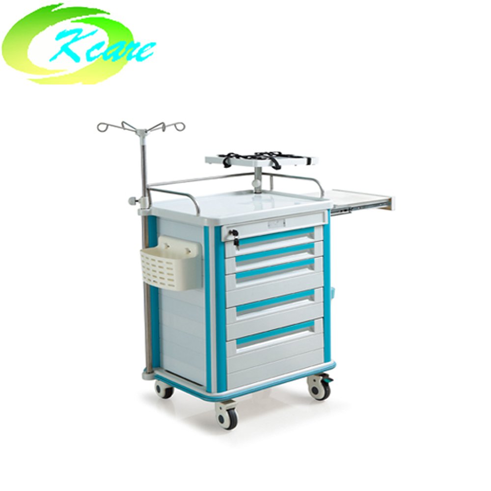 Hospital furniture medical abs emergency trolley  for sale KS-320D