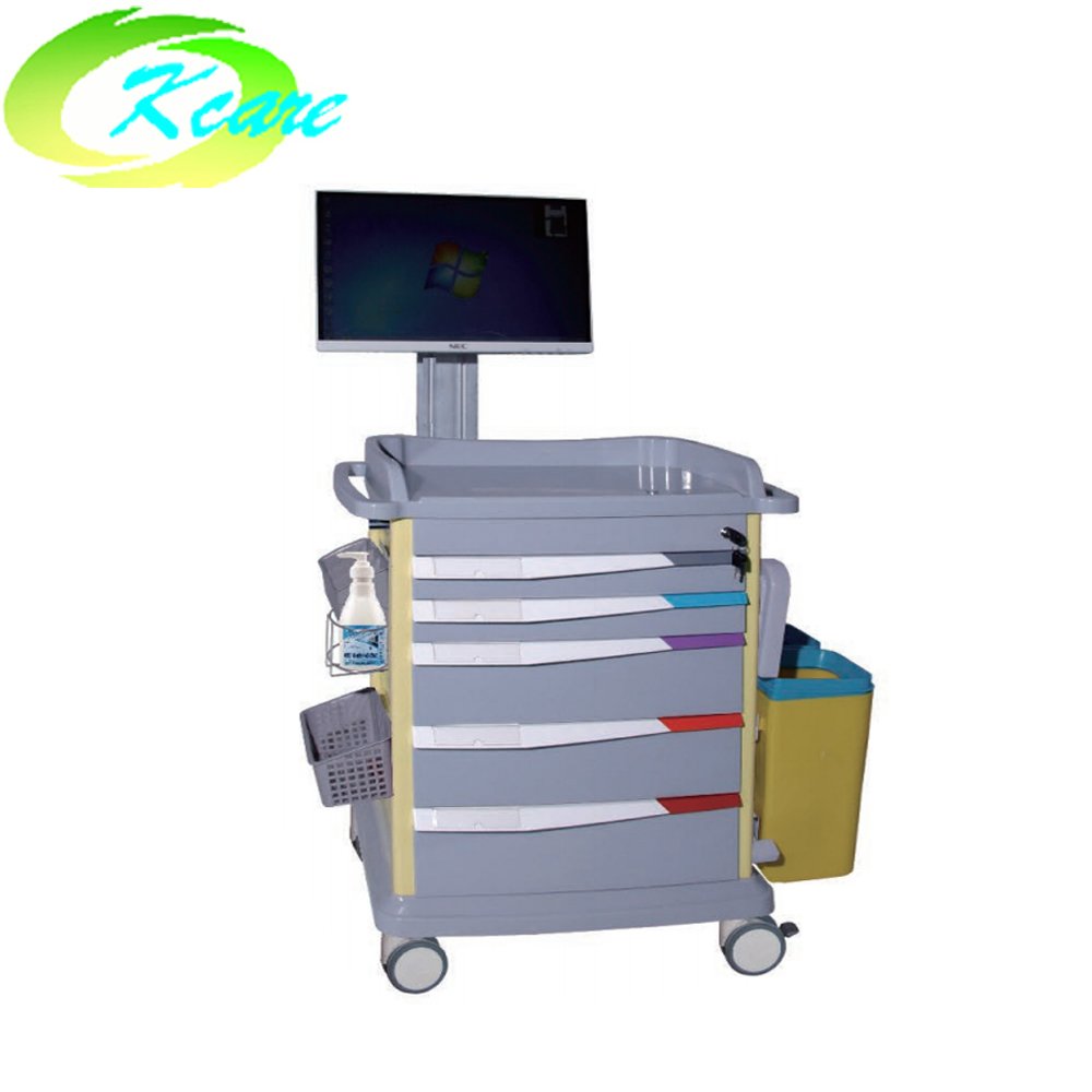 ABS medical equipment computer trolley cart for hospital  KS-550a