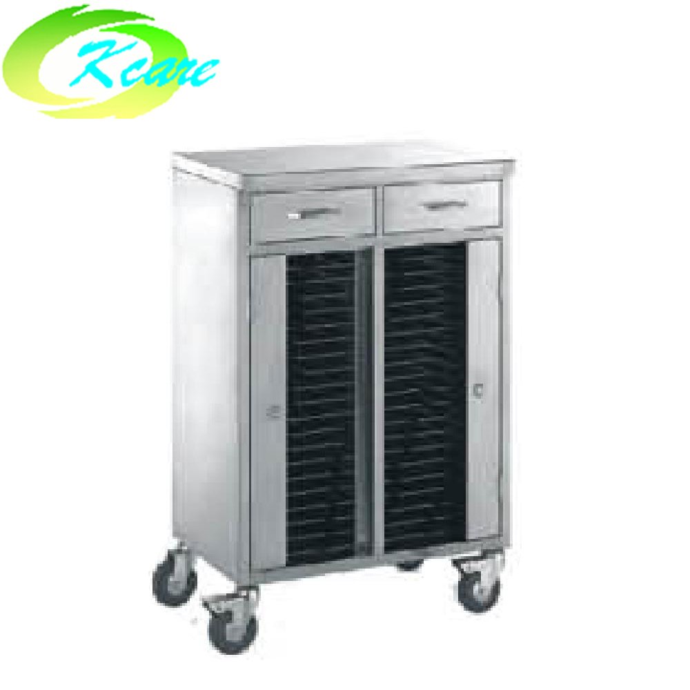 Full stainless steel hospital patient record trolley  KS-C01